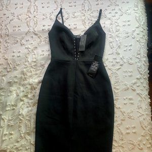 BCBG Size 0 NWT Elegant Embellished little black dress